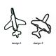 airplane decorative shaped paper clips, aircraft shaped paper clips