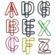 alphabet decorative paper clips, letters shaped paper clips for gifts & branding