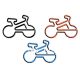 Baby Bike Shaped Paper Clips | Custom Decorative Paper Clips for Kids & Baby Gifts (1 dozen)