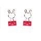 bunny decorative binder clips, custom red binder clips