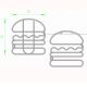 burger shaped paper clips, gold decorative paper clips