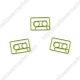 cassette shaped paper clips, tape decorative paper clips