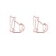cute cat shaped paper clips, gold decorative paper clips
