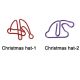 Christmas hat shaped paper clips, holiday decorative paper clips