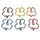 Clover Shaped Paper Clips, Cute Four-Leaf Clover & Shamrock Decorative Paperclips