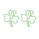 fun clover shamrock decorative paper clips, trefoil shaped paper clips for gifts & office