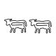 cow shaped paper clips, cute animal paper clips
