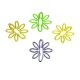 daisy decorative paper clips, flower shaped paper clips