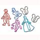 Disney character shaped paper clips, cute decorative paper clips