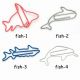 Fish Decorative Paper Clips | Aquarium Shaped Paper Clips (1 dozen)