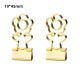 flower decorative binder clips, gold custom binder clips for gifts