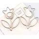 tulip shaped paper clips, flower decorative paper clips for gifts & stationery