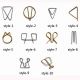 geometric shape paper clips, cute decorative paper clips