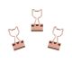 Kitty decorative binder clips, custom gold binder clips