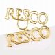RESCO gold shaped paper clips, custom logo paper clips for gifts