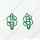 green US dollar sign $ shaped paper clips, fun promotional money clips