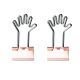 hand decorative binder clips in gold, custom binder clips