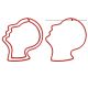 head shaped paper clips, fun decorative paper clips for gifts & education