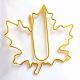 jumbo maple leaf paper clips, large gold paper clips for gifts & documents