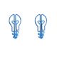 blue lightbulb shaped paper clips, fun decorative paper clips for gifts & stationery