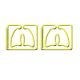lung shaped paper clips in yellow, decorative paper clips