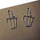 middle finger shaped paper clips, cute decorative paper clips for bold humor