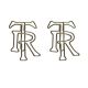 monogram TR shaped paper clips, fancy decorative paper clips for gifts