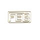 custom FEB shaped paper clips, gold decorative paper clips for gifts & decor