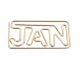 month JAN shaped paper clips, gold decorative paper clips for beginning