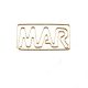month MAR shaped paper clips, gold decorative paper clips