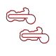 motorcycle shaped paper clips in red, vehicle decorative paper clips