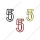 fun number-5 shaped paper clips, number five decorative paper clips for office & gifts