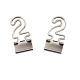 number 2 decorative binder clips, custom logo binder clips for gifts