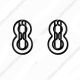 number 8 decorative paper clips, numeric shaped paper clips for gifts & office