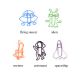 outer space shaped paper clips for gifts & stationery
