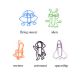 outer space shaped paper clips, decorative paper clips for gifts