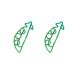 peasecod shaped paper clips, pea pod decorative paper clips for spring & garden themes