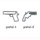 pistol decorative paper clips, fun shaped paper clips