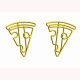 pizza shaped paper clips, gold decorative paper clips for gifts