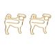 gold pug decorative paper clips, fun dog animal shaped paper clips for office and gifts