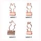 rabbit decorative binder clips, custom gold binder clips for gifts