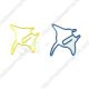 Ray Decorative Paper Clips, Manta Fish Shaped Paper Clips for office & gifts