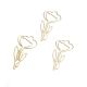 gold flower shaped paper clips, decorative paper clips