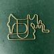 gold sewing machine decorative paper clips, gold shaped paper clips
