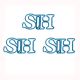 SH initial shaped paper clips, cute decorative paper clips