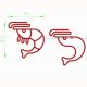 shrimp shaped paper clips, fish decorative paper clips