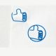 thumbs up shaped paper clips, hand decorative paper clips