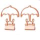 umbrella decorative binder clips, custom gold binder clips for gifts
