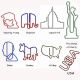 US decorative paper clips, American theme shaped paper clips for gifts
