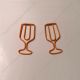 wine cup shaped paper clips, fun decorative paper clips for gifts